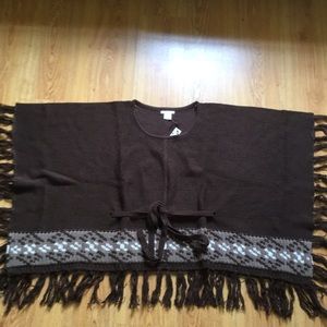 Willow & Clay Fringe Poncho